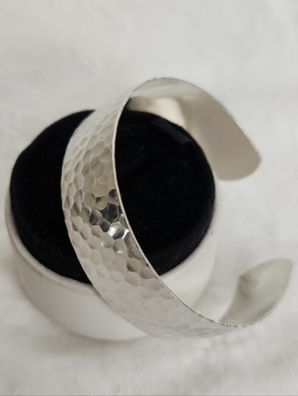 Hammered Silver Cuff Bracelet